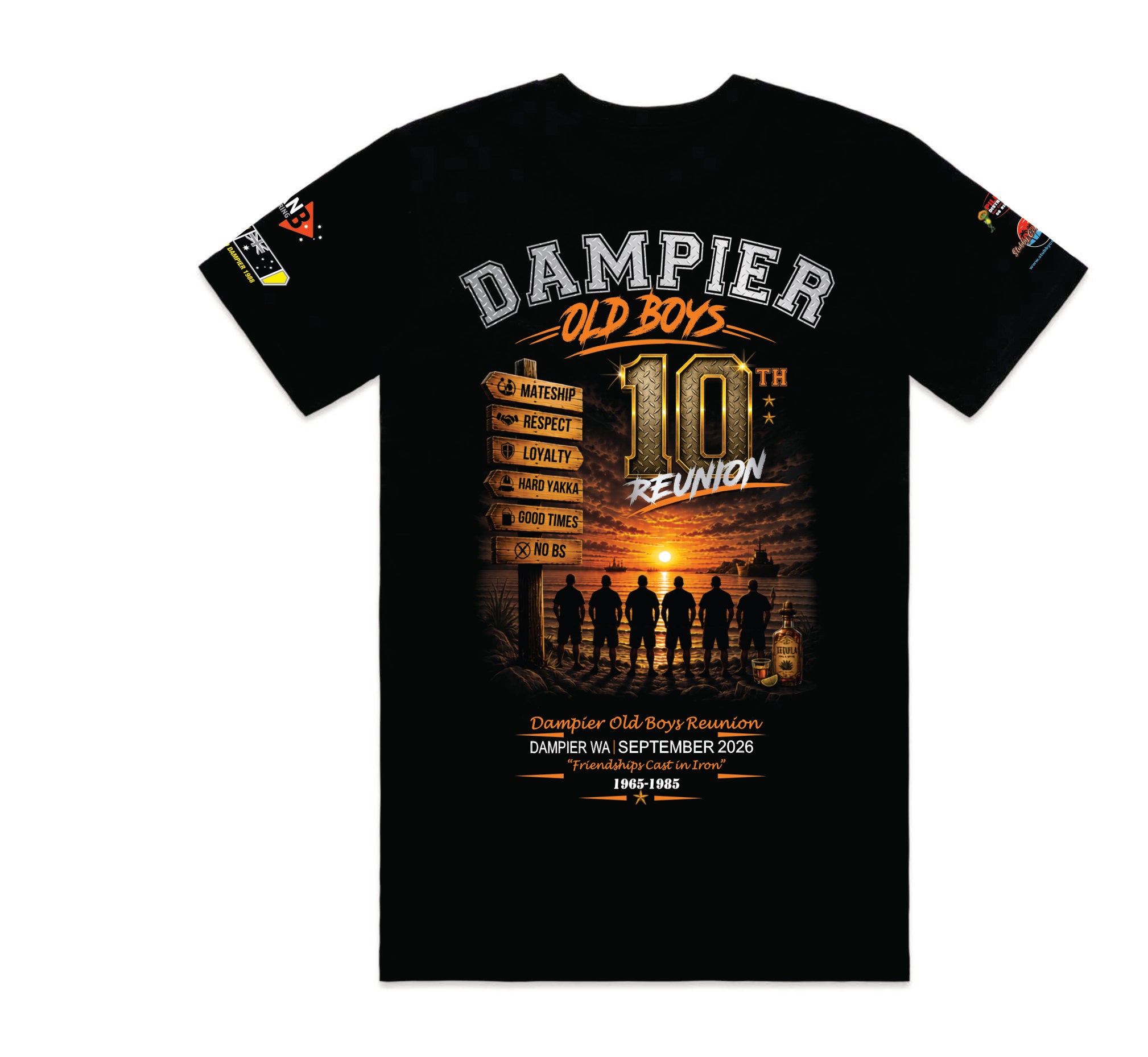 SPONSORED Ladies 2026 T Shirt- Dampier Old Boys 10th Anniversary Reunion