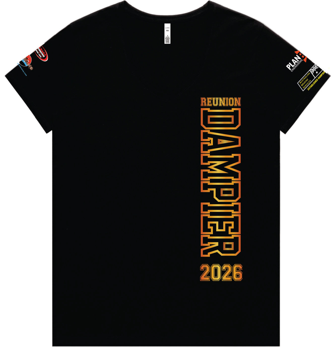 SPONSORED Ladies 2026 T Shirt- Dampier Old Boys 10th Anniversary Reunion